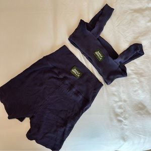 Daily Drills Navy Ribbed Set